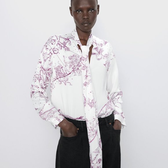Zara Studio Zodiac Printed Shirt With 
